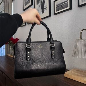 Kate Spade Purse - Black Pebbled Leather Satchel Purse